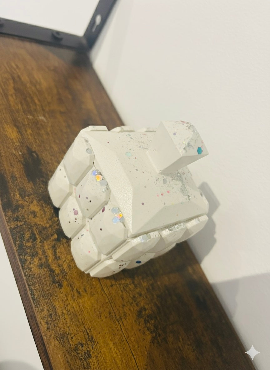 Boîte Blanche étincelante en plâtre céramique