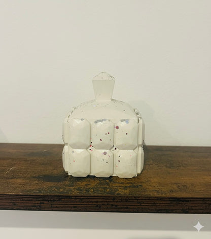 Boîte Blanche étincelante en plâtre céramique